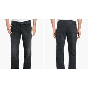 Lucky Brand 221 Mens Original Straight Fit Cropped Jeans 34x28 Black AN EXC